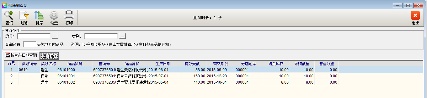 母嬰管理軟件商品的完整保質(zhì)期管理